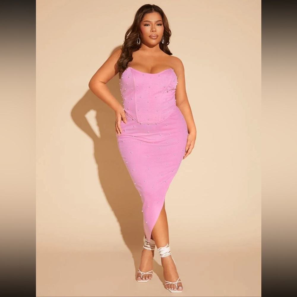 SHEIN SXY Plus Pearls Beaded